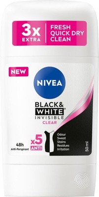 NIVEA Antyperspirant Black&White Clear sztyft