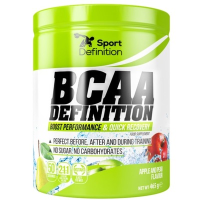 SPORT DEFINITION BCAA MOCNE aminokwasy rozgałęzione smak kiwi-lime 507g