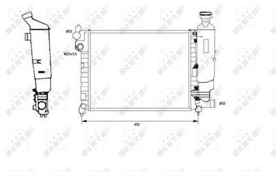 NRF NRF 58807 CHLODNICA, SISTEMA DE REFRIGERACIÓN DEL MOTOR  