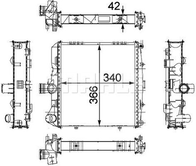 РАДИАТОР ДВИГАТЕЛЯ PORSCHE