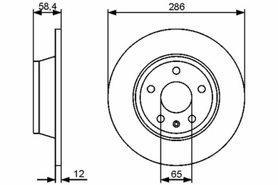 BOSCH DISCOS DE FRENADO 2 PIEZAS PARTE TRASERA AUDI TT 1.8 2.0 2.0D 08.06-06.14  