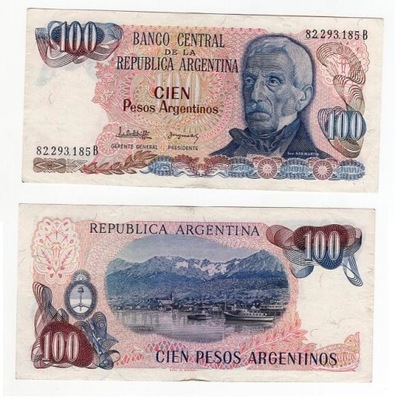 ARGENTYNA 1983-85 100 PESOS