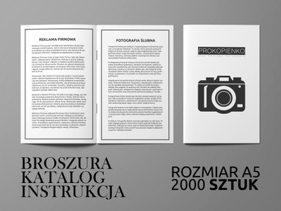 KATALOG SZYTY/BROSZURA A5 12 STR. | 2000 SZT.