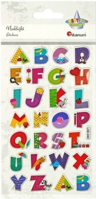 Naklejki wypukłe alfabet