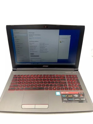 LAPTOP MSI GV62 I7/16GB/256GB SSD GTX1060 W10