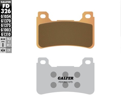 GALFER КОЛОДКИ ТОРМОЗНЫЕ KH390 SPIEK METALICZNY (Z