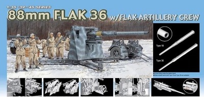 Dragon-6260 88mm Flak 36 w/Flak Artillery Crew