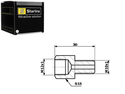 BOQUILLA CABLE DE FRENADO 132 M12X1 10X1 REDUCCION 602436 PAK.5SZT  