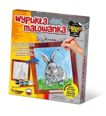 WYPUKŁA MALOWANKA FUTRZAKI - KRÓLIK, MIRAGE HOBBY