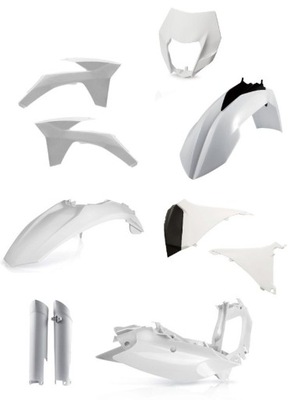 Acerbis pełny zestaw plastików pasuje do KTM EXC; 2012-2013 biały