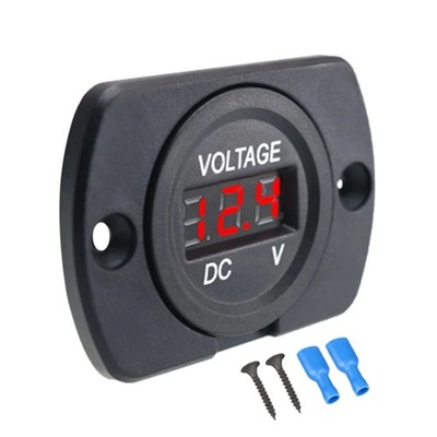 12V/24V LED (СВЕТОДИОД ) DIGITAL VOLTMETER ROUND ПАНЕЛЬ WAT