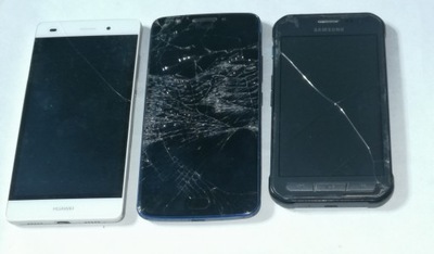 Samsung Motorola Huawei uszkodzone 3 sztuki zestaw