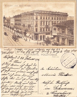 Warszawa ul. Marszałkowska 1916r.