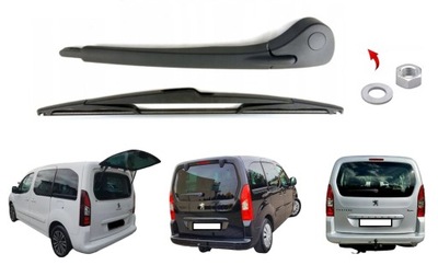 SOPORTE + LIMPIAPARABRISAS AL PARTE TRASERA PEUGEOT DE CARGA TEPEE 2008-> R TAPA DE MALETERO  