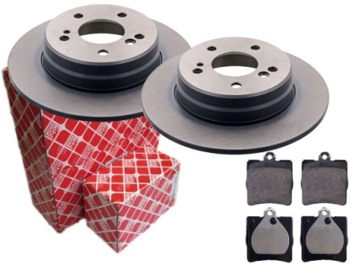 Тормозные диски тормозные колодки febi задняя mercedes slk r170 r171 278m фото №1