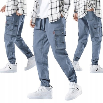 Jeansy męskie spodnie jeansowe piękna