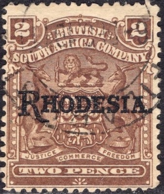 British South Africa Company/Rhodesia 2 d.