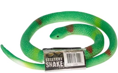 Wąż zielony gumowy 65cm Stretchy Snake