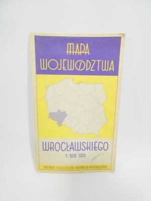 Mapa województwa wrocławskiego 1965