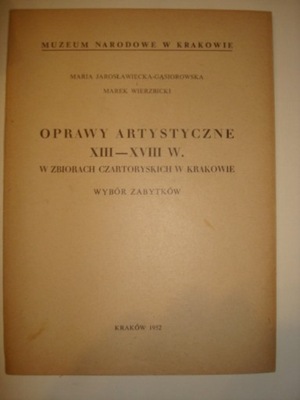 OPRAWY ARTYSTYCZNE XIII-XVIII W.