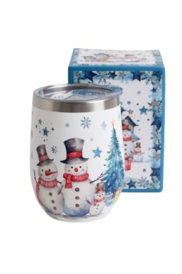 Kubek termiczny świąteczny termos SNOWMAN