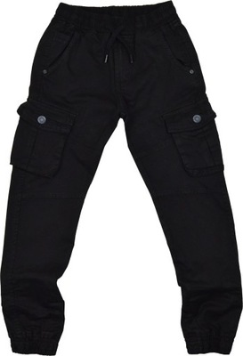 GLORY BLACK Spodnie Bojówki JOGGERS 134cm