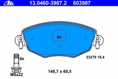 ZAPATAS DE FRENADO PARTE DELANTERA FORD MONDEO 00-, X-TYPE 03-  