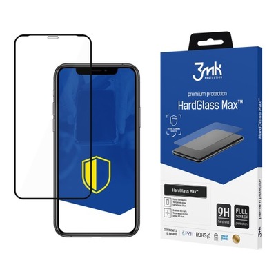 Szkło 3mk HardGlass Max Do Apple iPhone X Black