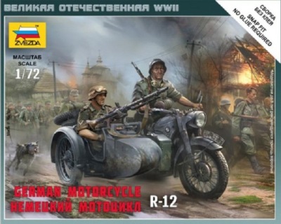 Zvezda 6142 German Motorcycle R-12 1:72 Art of Tactic 24H
