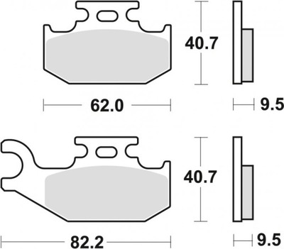 TRW ZAPATAS DE FRENADO SUZUKI LTF 500 03-04, YAMAHA YXR 660 04-06 PARTE TRASERA  