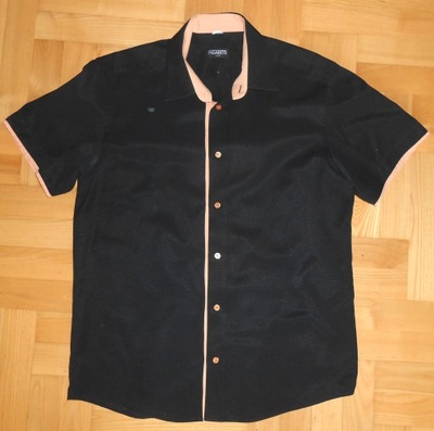Koszula czarna -roz XL slim idealna SUPER