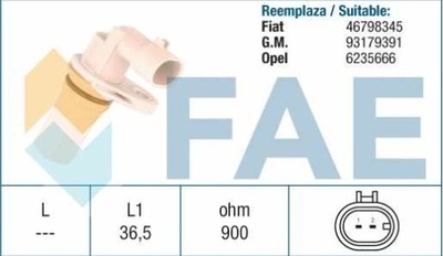 SENSOR REVOLUCIONES DE EJE KORB. FIAT OPEL  