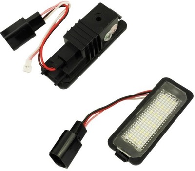 LED (СВІТЛОДІОД) ЛАМПОЧКИ НОМЕРНОГО ЗНАКА 2X ПІДСВІТКА SEAT LEON 1P IBIZA 6J VW GOLF 4-5-6-7