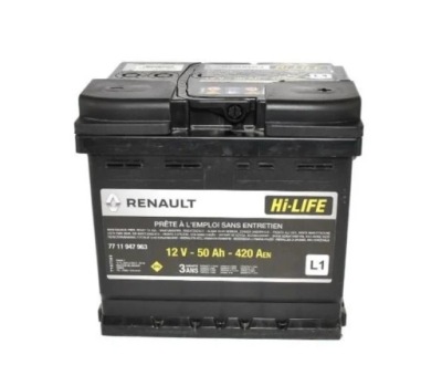 Аккумулятор renault 7711947963 50a 420ah оригинал новый фото №1
