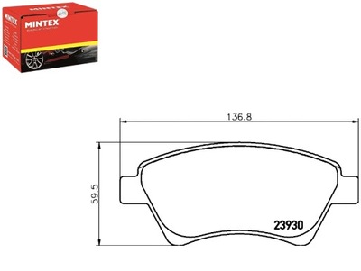 MINTEX КОЛОДКИ ГАЛЬМІВНІ MINTEX 7701206044 77012076