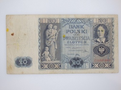 Polska - 20 złotych - 1936 - seria CJ