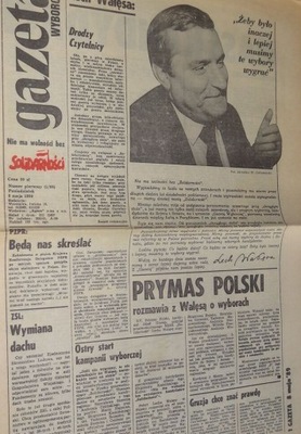 8 maja 1989 r. Gazeta Wyborcza nr 1