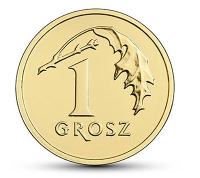 1 GROSZ 2014 STAN MENNICZY Z WORECZKA MENNICZEGO