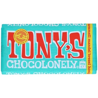 TONY'S CHOCOLONELY CZEKOLADA MLECZNA MIGDAŁ PRECEL