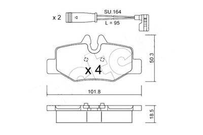 METELLI КОЛОДКИ ТОРМОЗНЫЕ MERCEDES VITO 10-