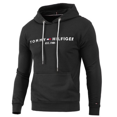 BLUZA TOMMY HILFIGER Z KAPTUREM CZARNA r. XL