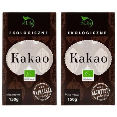 2 x Kakao o Obniżonej Zawartości Tłuszczu Bio 150g