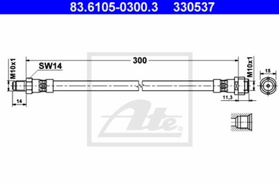 ATE 83.6105-0300.3 CABLE DE FRENADO ELÁSTICO  