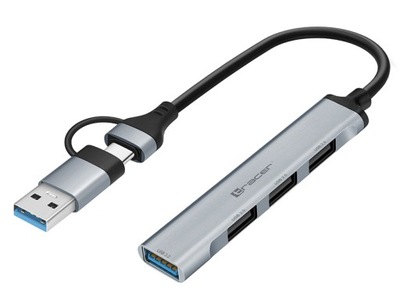 HUB USB ROZDZIELACZ ADAPTER 3.0 ROZGAŁĘŹNIK USB-C 4 PORTY