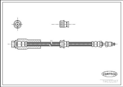 CORTECO 19032287 ПАТРУБОК ТОРМОЗНОЙ GIĘTKI FORD