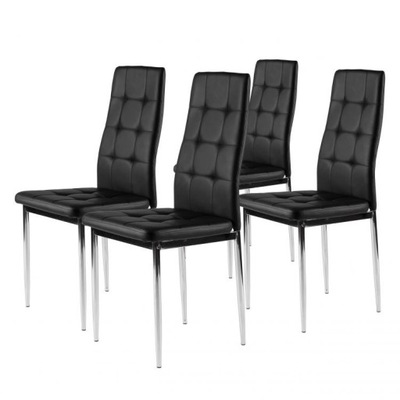 Krzesło krzesła zestaw krzeseł do salonu chrom 4x mebelki24