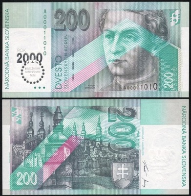 $ Słowacja 200 KORUN P-37 UNC- 2000