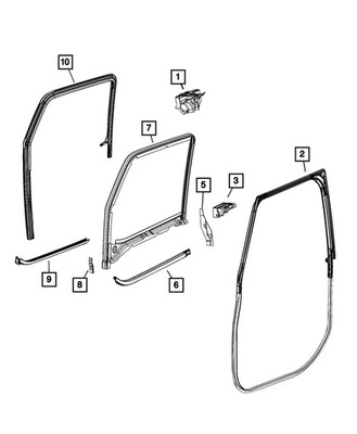 Прокладка молдинг ущільнювач wrangler jl gladiator фото №1