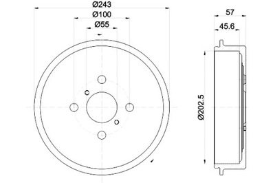 BEBNY DE FRENADO 2SZT. PARTE TRASERA DAIHATSU CHARADE VIII TOYOTA YARIS 1.0-1.4D  