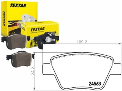 Гальмівні колодки гальмівні textar 2456301 комплект задня фото №1